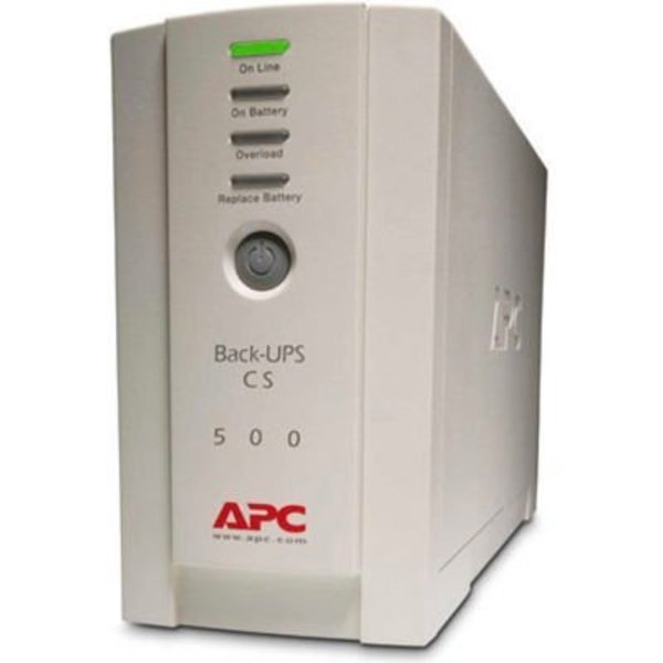 Apc APC® BK500 Back-UPS CS 500 Battery Backup System, 6 Outlets, 500VA / 300 Watts BK500